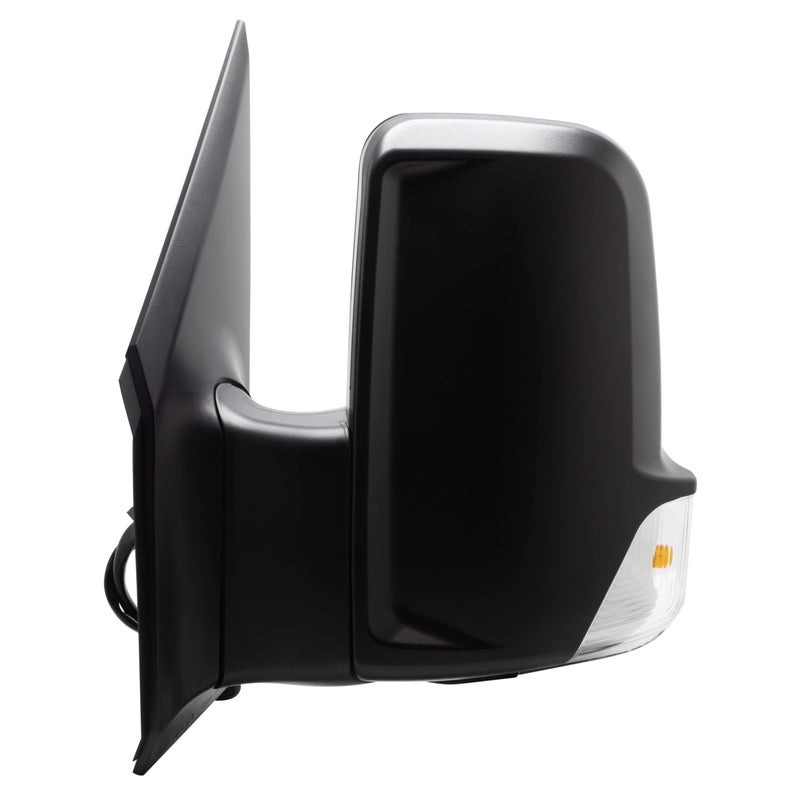 Spieg Driver Side Mirror for 2008-2018 Dodge Freightliner Mercedes Sprinter Power Adjustment Heated Glass Turn Signal Light Textured Black 6 Pin Left MB1320114 - Image 1